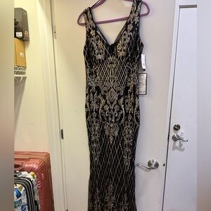 Macy's Black Dress with Silver Accents